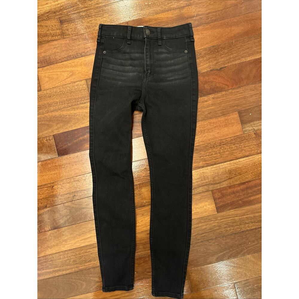 Abercrombie & Fitch Jean Jegging Black Womens Size 0 Stretch 25x25